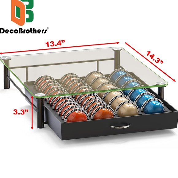 Black Coffee Pod Storage Drawer - Picture 2 of 7